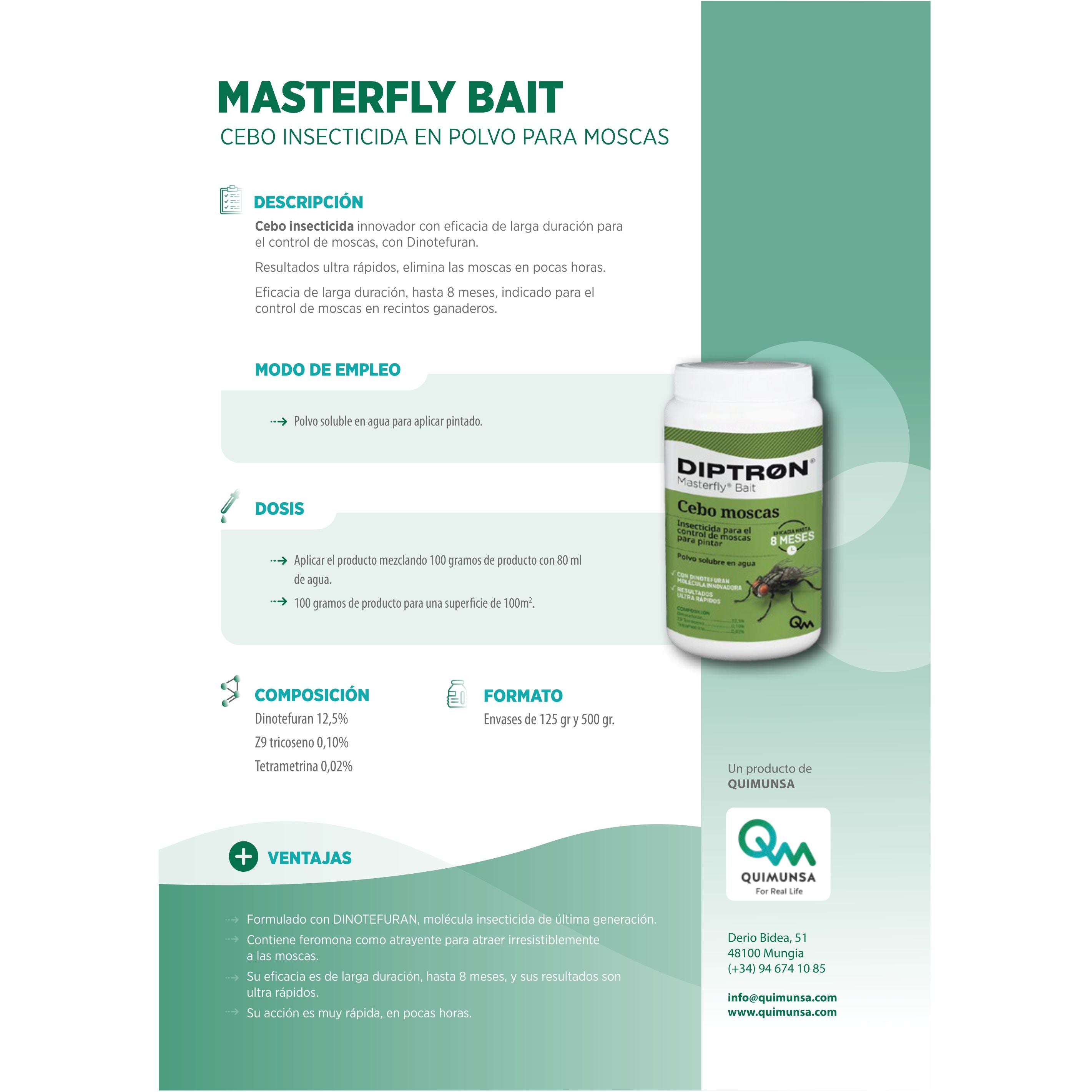 INSECTICIDA MOSCAS DIPTRON MASTERFLY BAIT 125 gr.