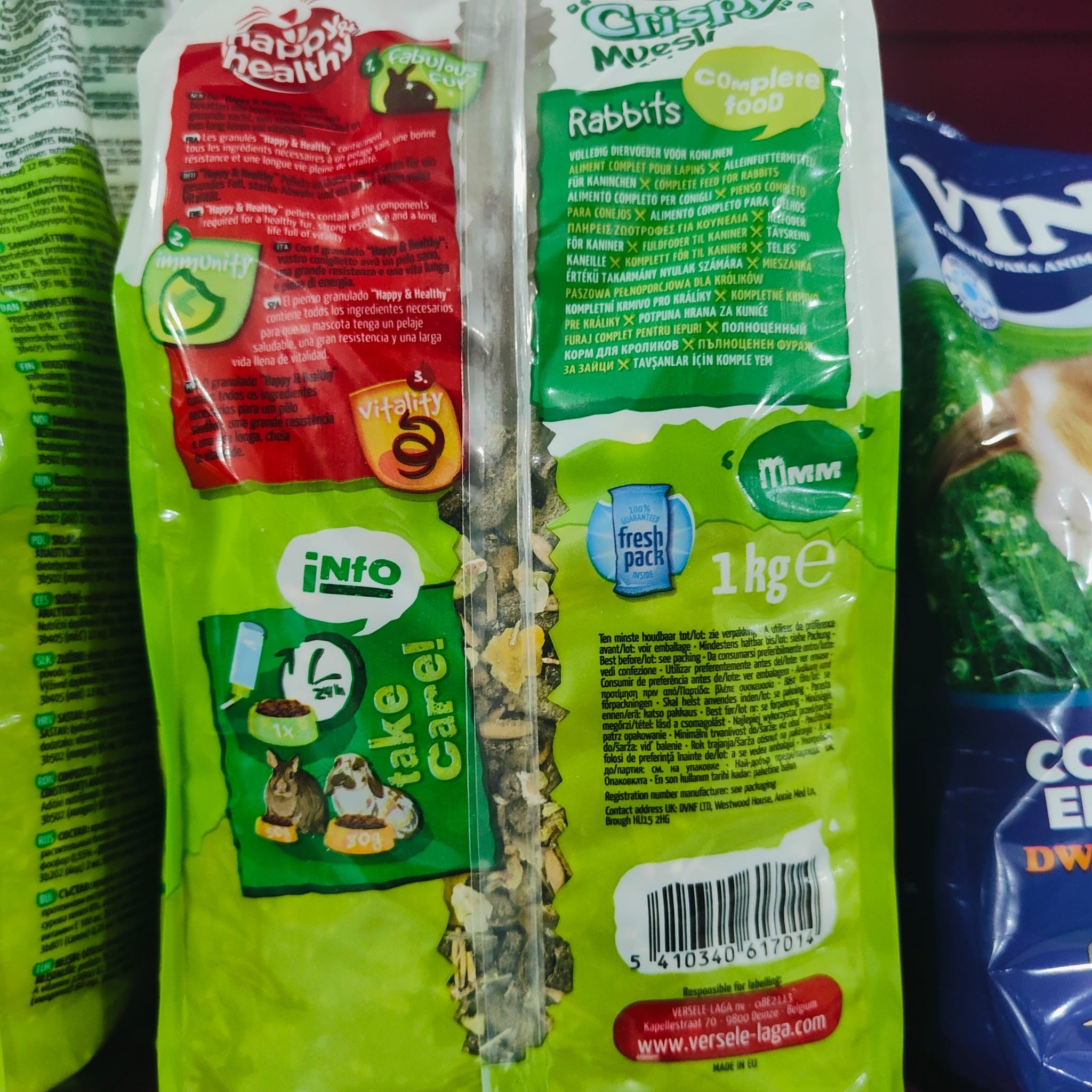 CONEJO CRISPY MUESLI 1 KG. VERSELE-LAGA